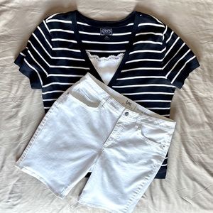 3 Piece Chaps Knit Cardigan w/Apt 9 Tank Top, Lee Shorts